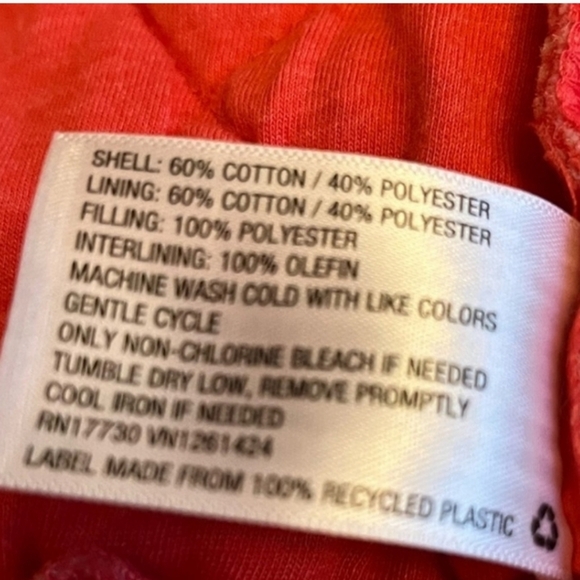 Wild Fable Hooded Diamond Quilted Jacket Coat Faded Coral unisex nwt size M - Picture 3 of 9